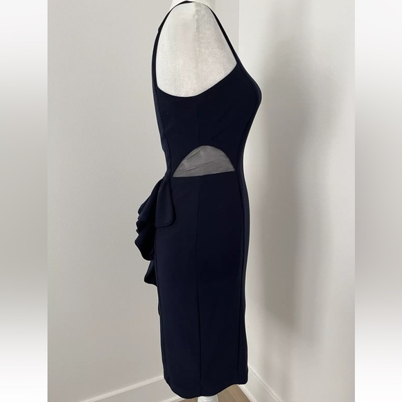 Navy Blue Cut-Out Dress AQUA Sz 0/XS $188! *G3 - Picture 3 of 5